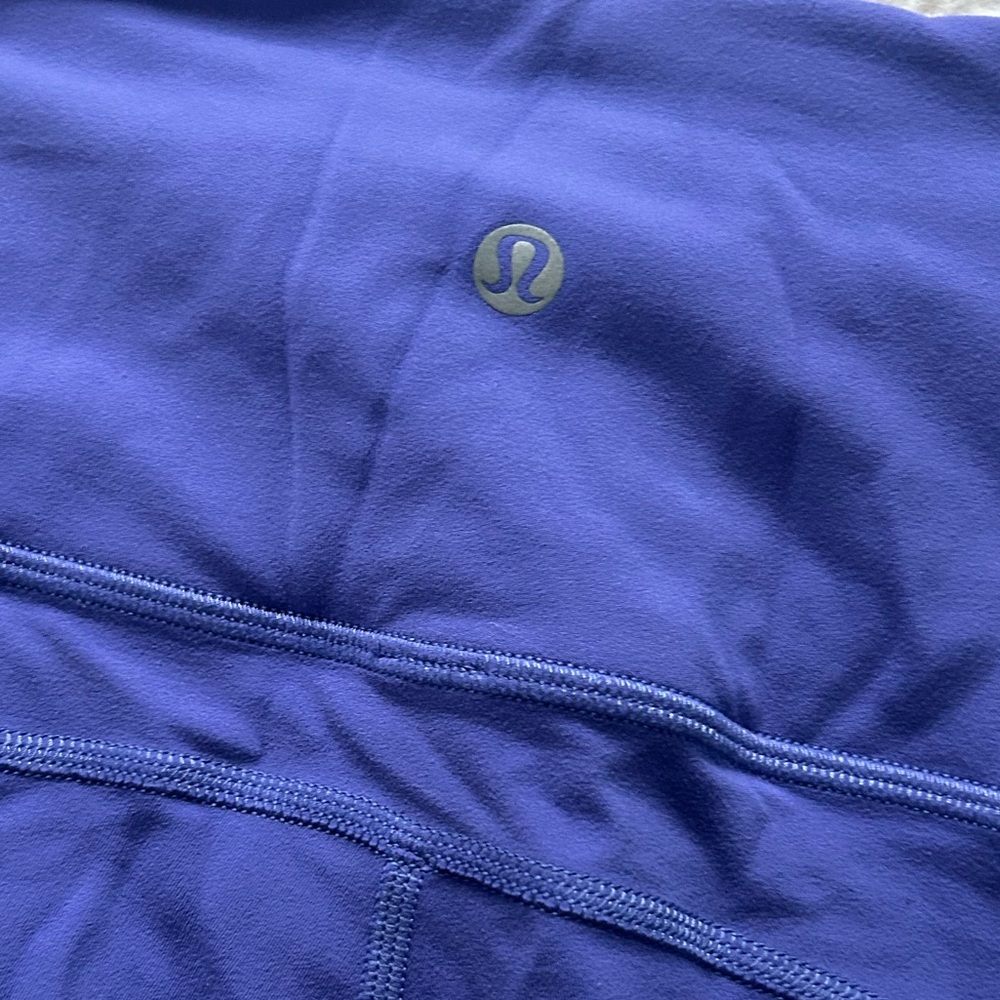 Lululemon blue purple flare leggings like new just wrinkles